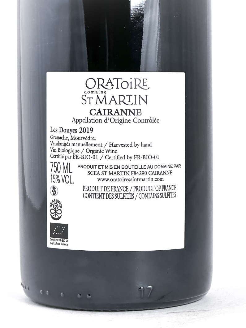 CDR Villages - Cairanne Oratoire Saint-Martin LES DOUYES 2019 75 cl Rouge