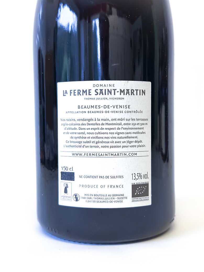 Beaumes de Venise La Ferme Saint-Martin Terres Jaunes BIO 2021 150 cl Rouge