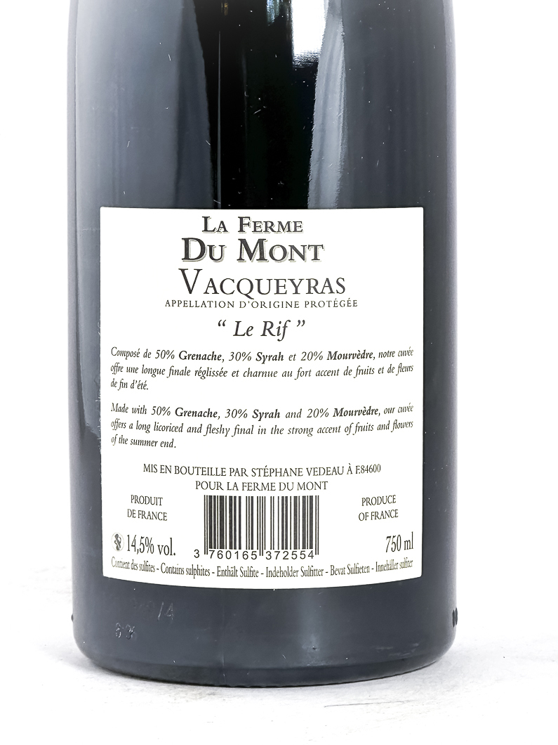 Vacqueyras La Ferme du Mont Le Rif 2022 75 cl Rouge
