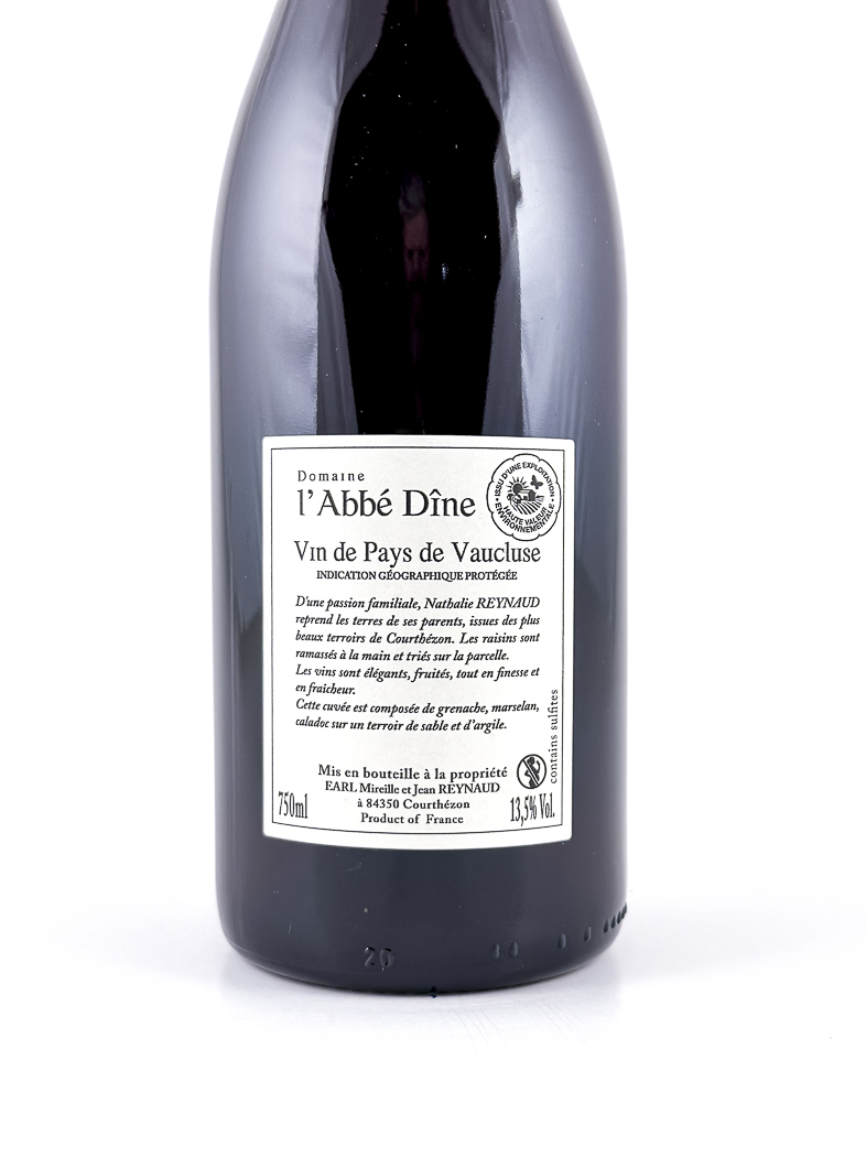 vin de pays L'Abbé Dine la soutane HVE 2021 75 cl Rouge