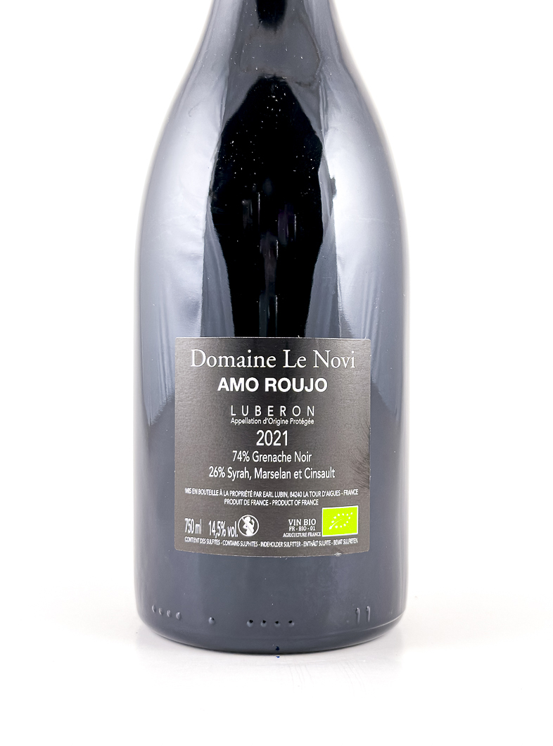 AOP Lubéron Le Novi Amo roujo BIO 2021 75 cl Rouge