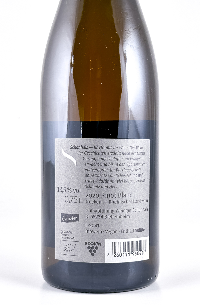 pinot blanc weingut schoenhals signature  BIO 2020 75 cl Rouge