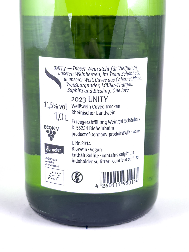 weingut schoenhals Unity, BIO 2023 100 cl Blanc