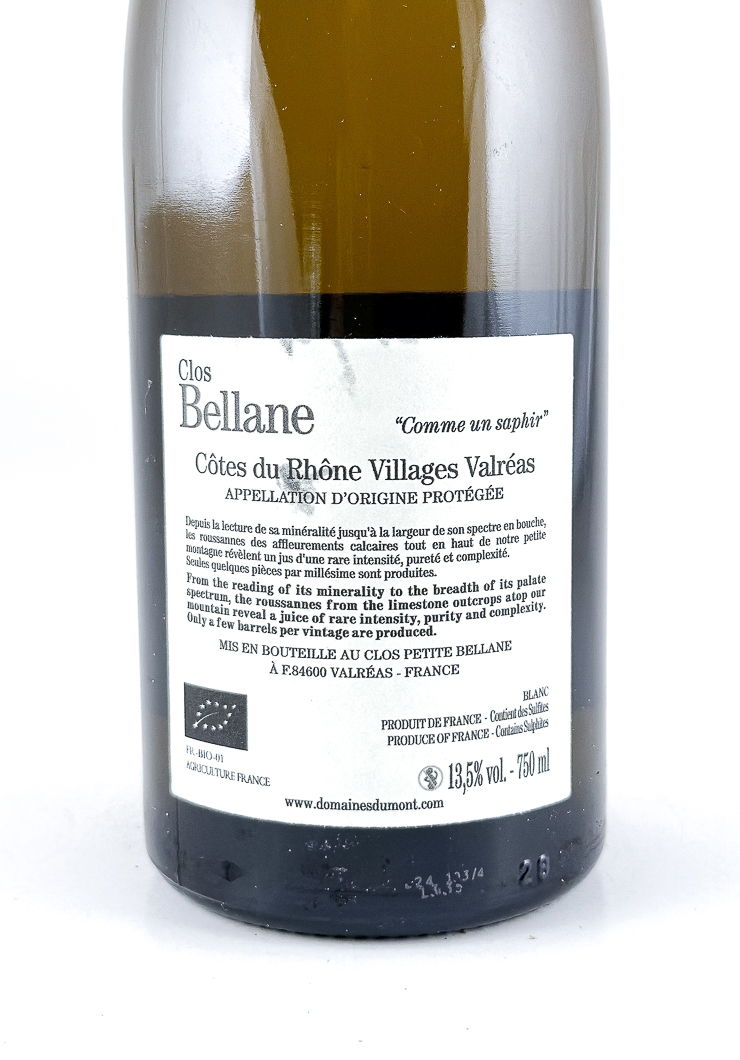 CDR Villages - Valréas Clos Bellane COMME UN SAPHIR BIO 2023 75 cl Blanc