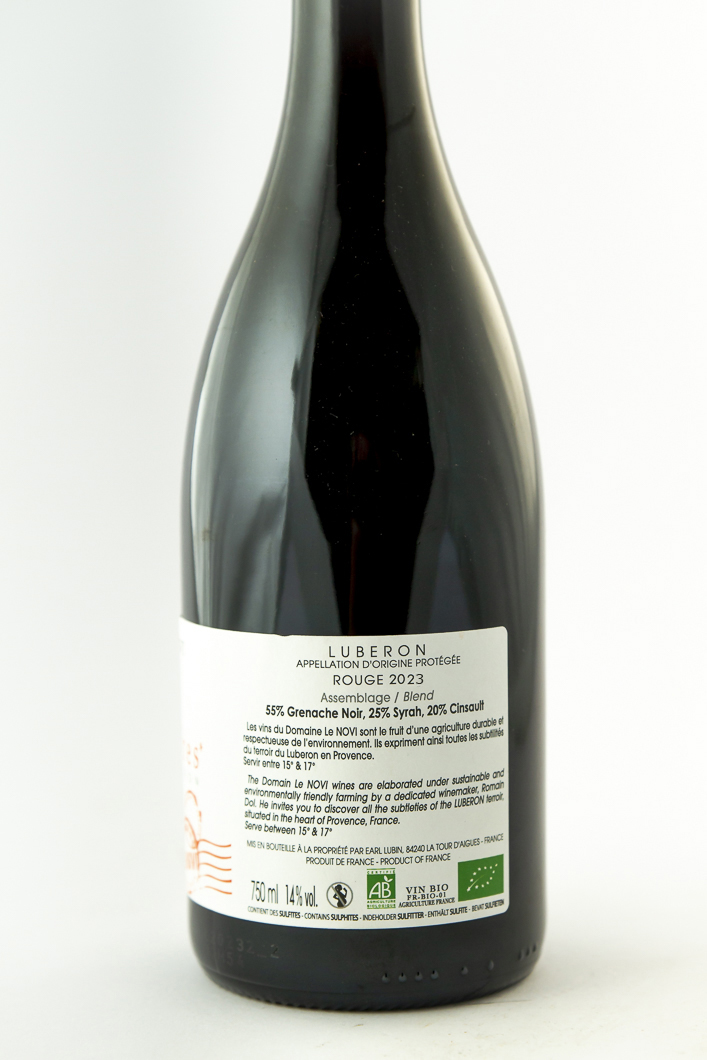AOP Lubéron Le Novi Terre de safres BIO 2023 75 cl Rouge