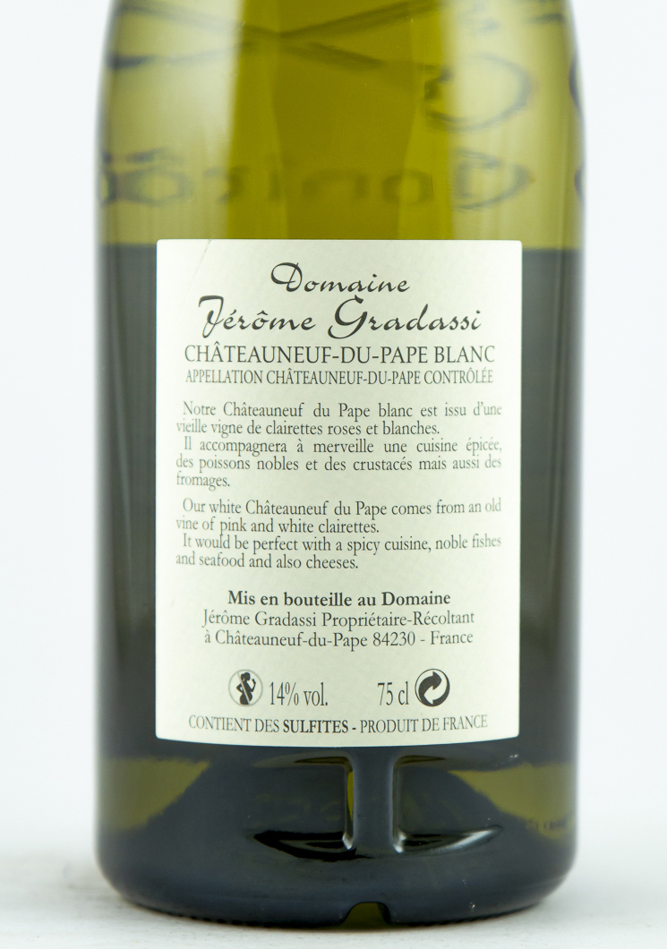 Châteauneuf du Pape Jérôme Gradassi 2023 75 cl Blanc