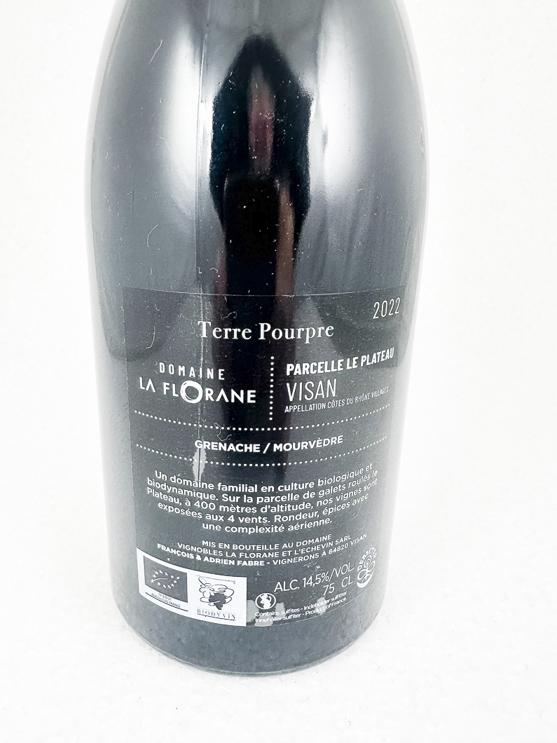 CDR Villages - Visan La Florane Terre pourpre BIODYNAMIE 2022 75 cl Rouge