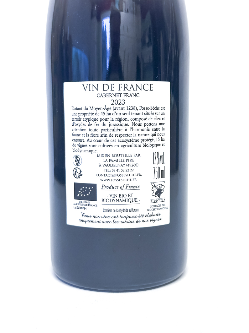 Vin de France Chateau de Fosse Sèche Gondwana BIO  2023 75 cl Rouge