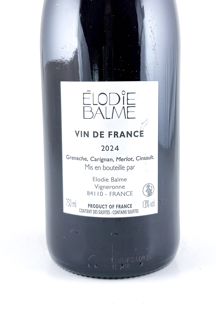 Vin de France BIO Elodie Balme 2024 75 cl Rouge