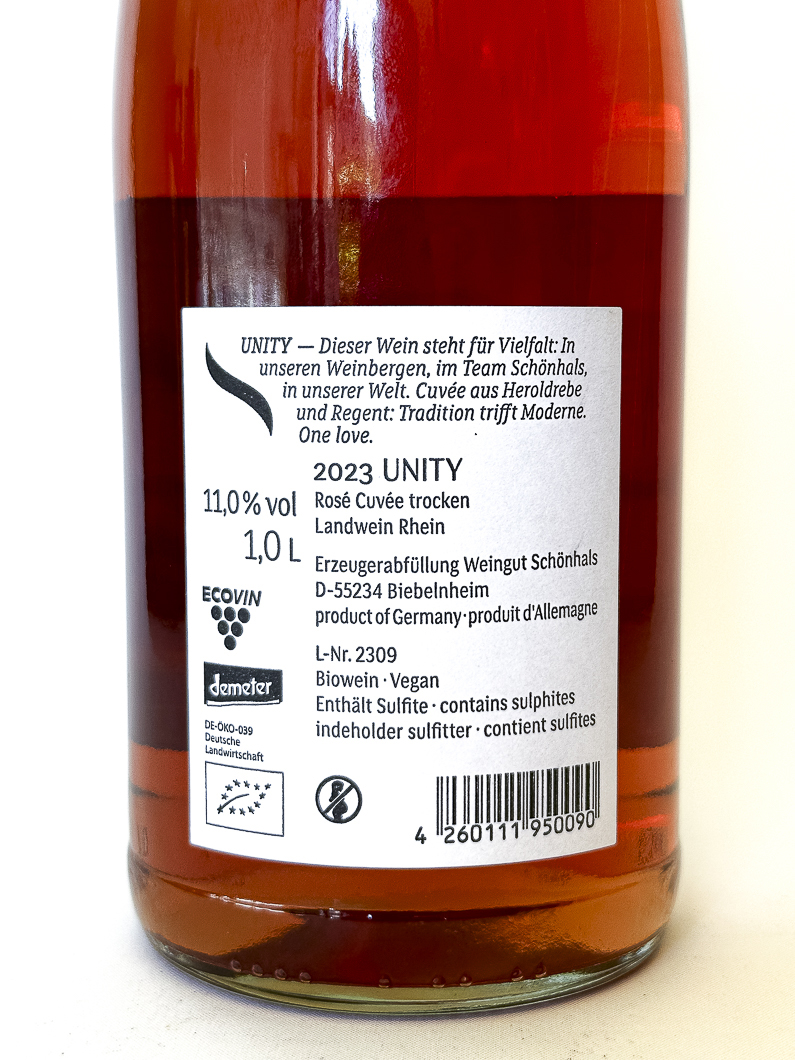 weingut schoenhals Unity, BIO 2023 100 cl Rosé