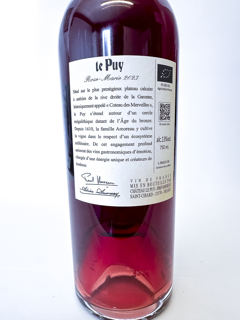 Vin de France Chateau Le Puy Rose Marie , BIO 2023 75 cl Rosé