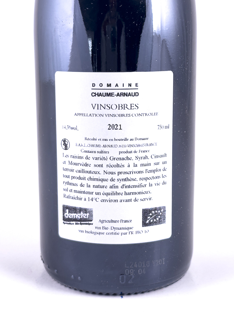 Vinsobres Chaume Arnaud BIO 2021 75 cl Rouge