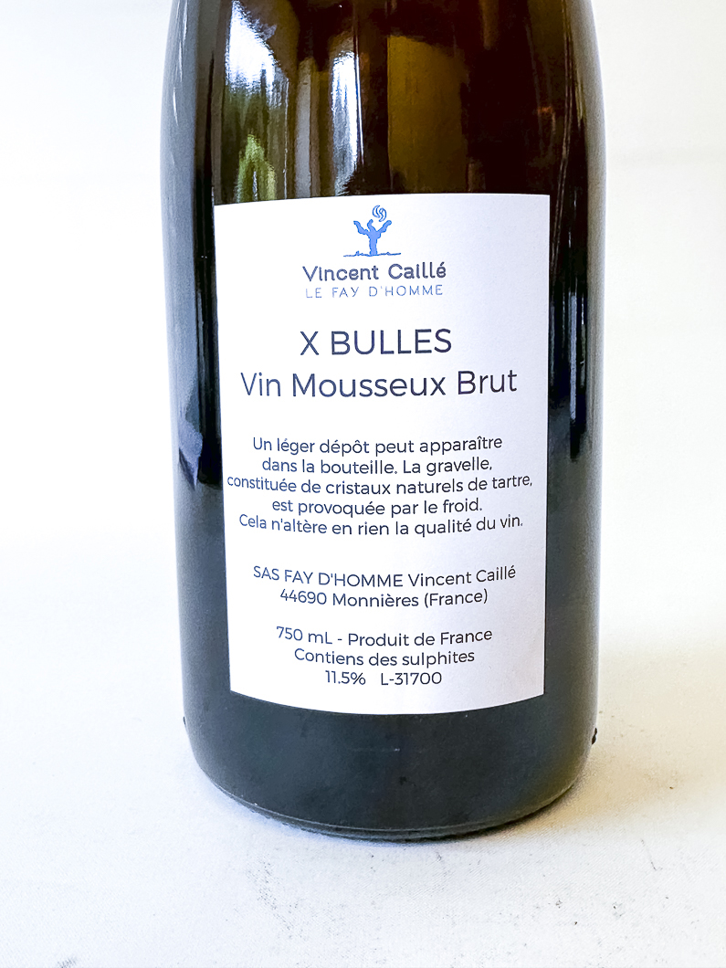 Le fayt d'homme, Vincent caille X bulles 75 cl Bulles - Blanc