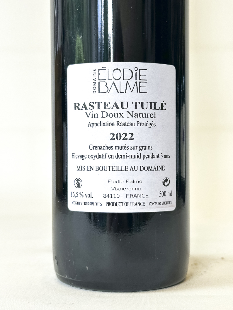 VDN Rasteau Elodie Balme rasteau tuilé 2022 50 cl tuilé