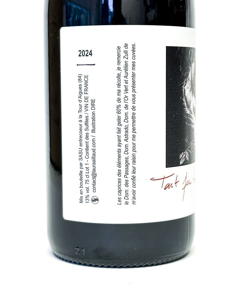 Vin de France Laura Aillaud Tout Feu Tout femme, BIO 2024 75 cl Rouge