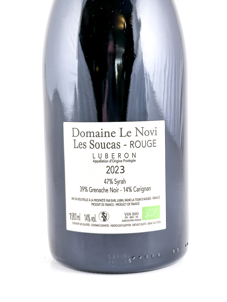 AOP Lubéron Le Novi Les Soucas BIO 2023 150 cl Rouge