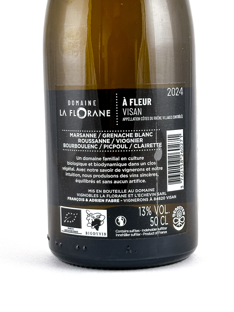 CDR  AOCVillages - Visan La Florane A Fleur  BIO 2025 50 cl Blanc