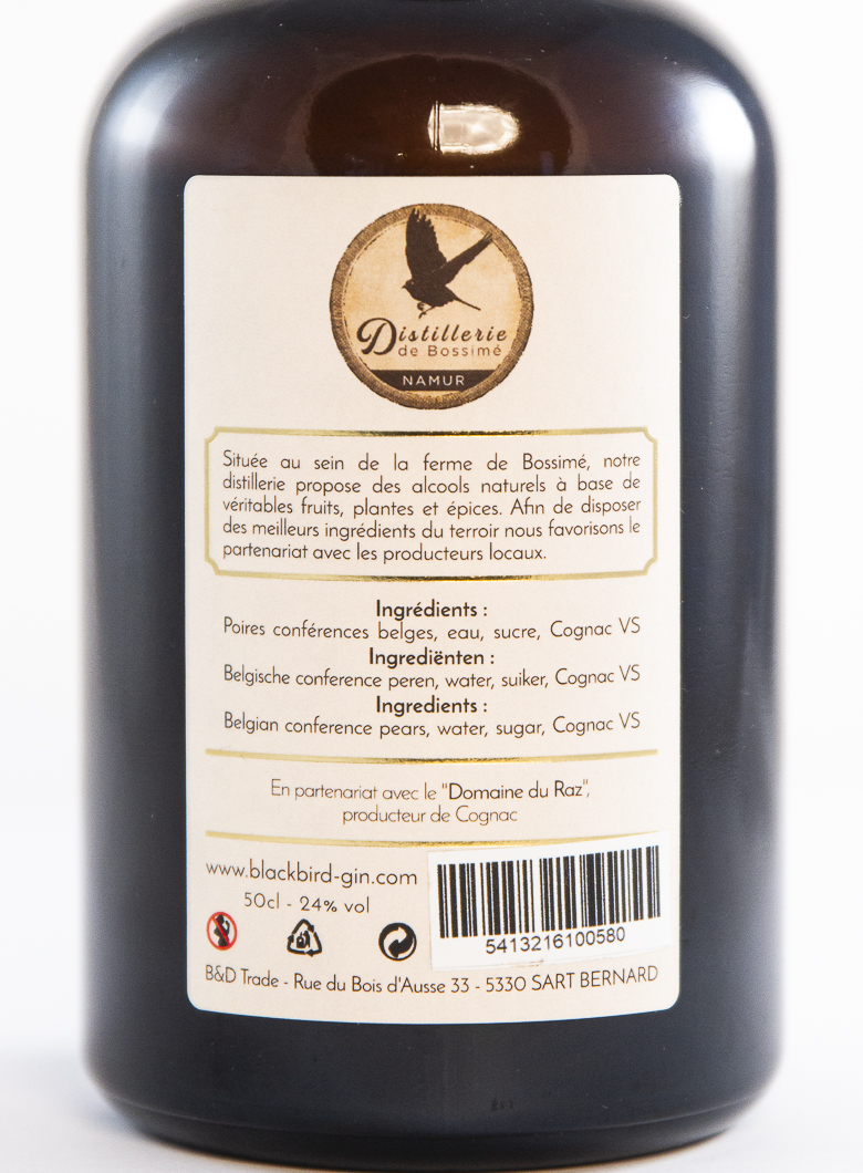 Alcool Distillerie de Namur Poire Cognac 50 cl Alcool