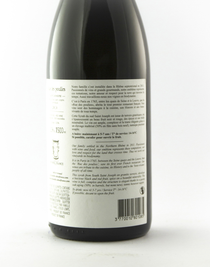 Saint Joseph de boel france Rue des Poulies conversion BIODYNAMIE 2021 150 cl Rouge