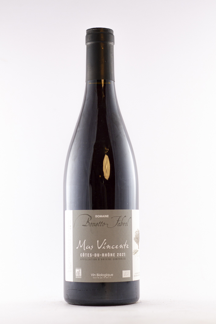 Côtes du Rhône Bonetto Fabrol Mas Vincente BIO 2021 75 cl Rouge